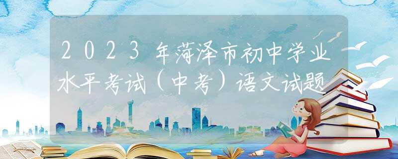 2023年菏澤市初中學(xué)業(yè)水平考試（中考）語(yǔ)文試題