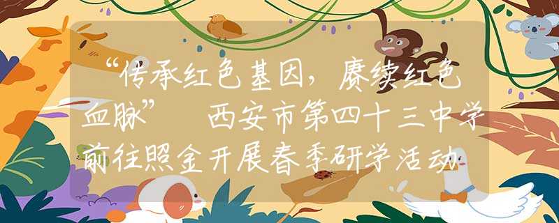 “傳承紅色基因，賡續(xù)紅色血脈” 西安市第四十三中學(xué)前往照金開(kāi)展春季研學(xué)活動(dòng)