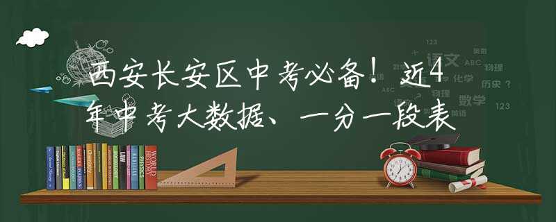 西安長(zhǎng)安區(qū)中考必備！近4年中考大數(shù)據(jù)、一分一段表