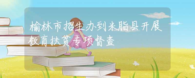 榆林市招生辦到米脂縣開展教育扶貧專項督查