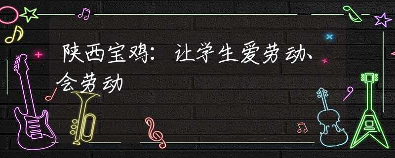 陜西寶雞：讓學(xué)生愛勞動(dòng)、會(huì)勞動(dòng)