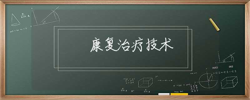 康復(fù)治療技術(shù) 康復(fù)治療技術(shù)